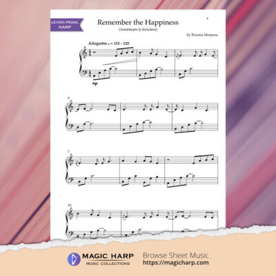 Remember the happiness for harp by Roxana Moișanu • magicharp.com - preview2