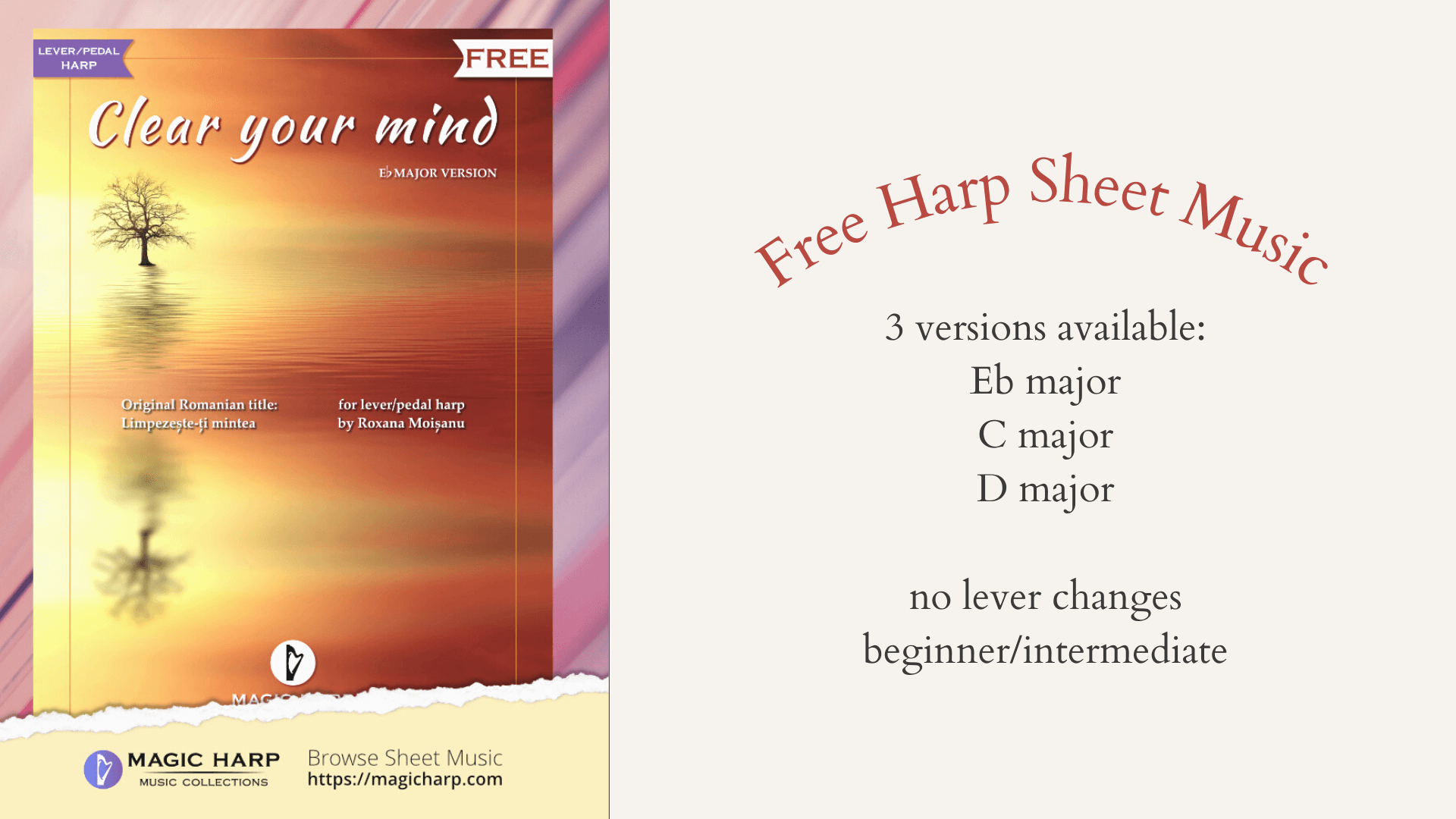 Clear your mind-Free Harp Sheet Music