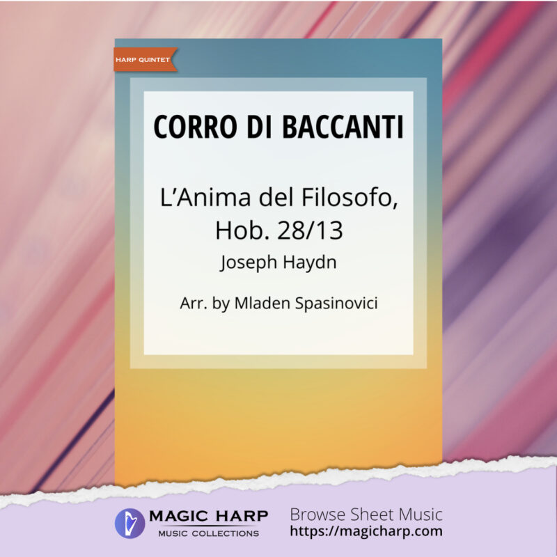 Corro di Baccanti for harp quintet by arr Mladen Spasinovici • magicharp.com