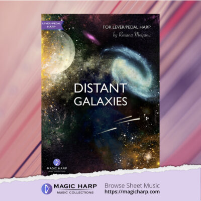 cover preview of Distant Galaxies for harp by Roxana Moișanu
